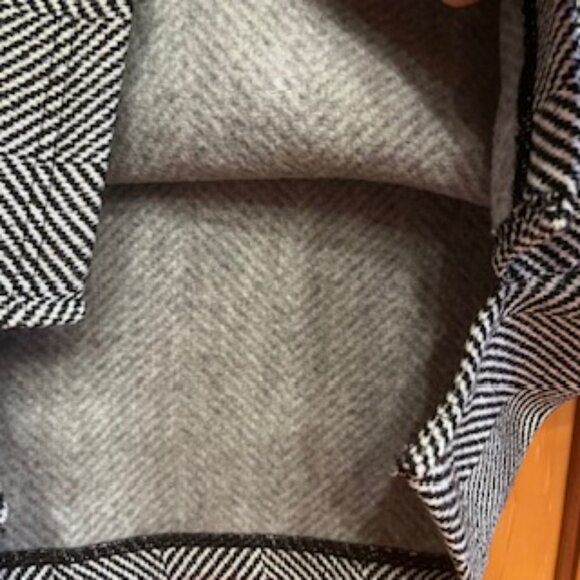 Jcrew Factory Black and white chevron fleece turtleneck - Picture 5 of 7